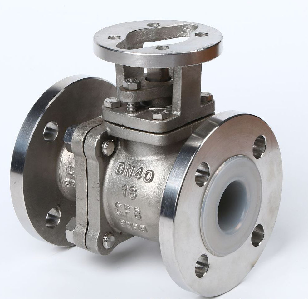 不锈钢衬氟高平台球阀